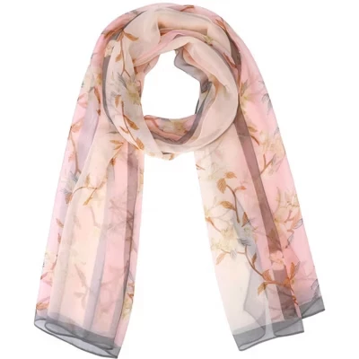 Women's Floral Lightweight Satin 50s Sunscreen Head Wrap Scarves for Summer 1 Pc style-1