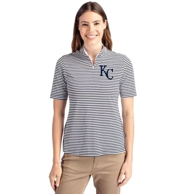 Переработанный женский топ в полоску из эко-пике от Kansas City Royals Virtue