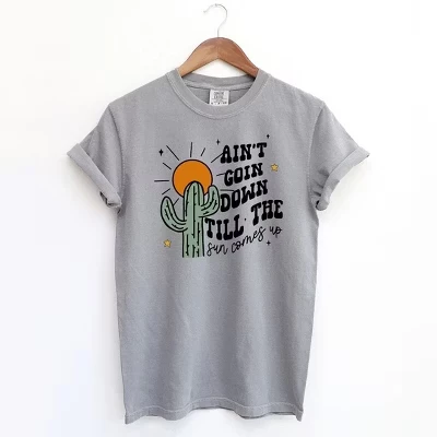 Женская раскрашенная футболка с коротким рукавом Ain't Goin Down Cactus