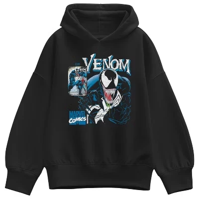 Женское худи Marvel Venom Bootleg оверсайз, черное