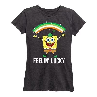 Женская футболка Lucky Rainbow с коротким рукавом и графическим рисунком heather charcoal