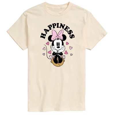 Мужская футболка Happiness Minnie с коротким рукавом и рисунком кремового цвета