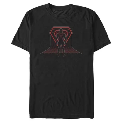 Мужская футболка Tron: Ares Silhouette Blueprint World Badge черного цвета