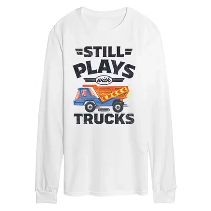 Мужская футболка Matchbox Still Plays With Trucks с длинным рукавом, белая