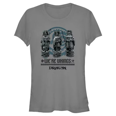 Женская футболка We Are Vikings Statues для юниорок цвета древесного угля