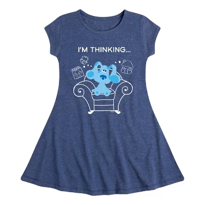 Графичное платье Blue's Thinking Chair Fit & Flair с коротким рукавом-шапочкой