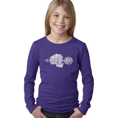 Рэперы 90-х - Girl's Word Art Футболка с длинным рукавом фиолетового цвета