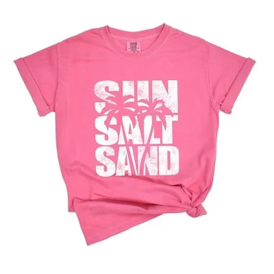 Женская футболка с коротким рукавом Sun Salt Sand, окрашенная в золотистый цвет, crunchberry