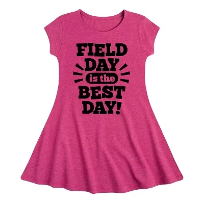 Field Day - Это лучшее платье в стиле Fit & Flair с коротким рукавом и графичным рисунком цвета Хизер фуксия