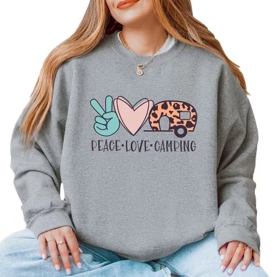 Толстовка для кемпинга Peace Love графитовая