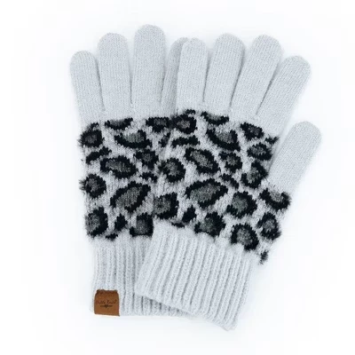 Женские перчатки Britt's Knits, леопардовые, серые