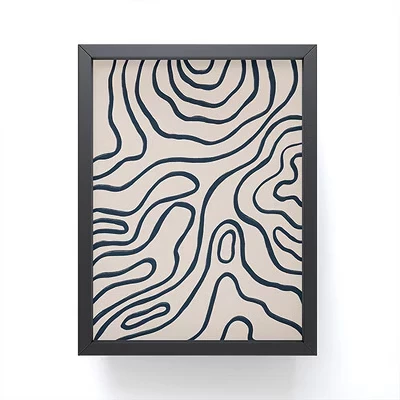 Топографическая карта Алисы Галицыной в рамке Mini Art - Society6 черная