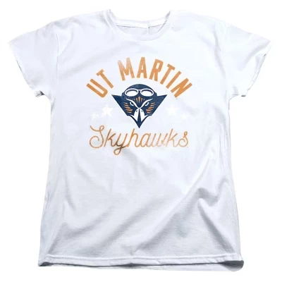 Женская футболка The University Of Tennessee At Martin Skyhawks белого цвета