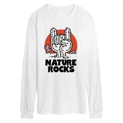 Мужской лонгслив Instant Message Nature Rocks, белый