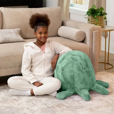 Raven-Symoné Huggy the Octopus Sea Buddy Large Kids Stuffed Animal Bean Bag and Pouf green