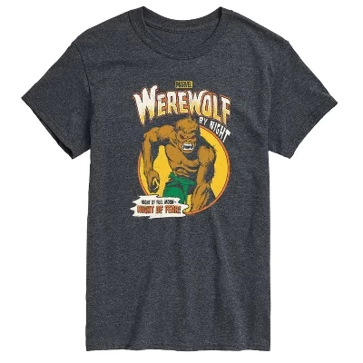 Мужская футболка Marvel Werewolf by Night, угольно-серая