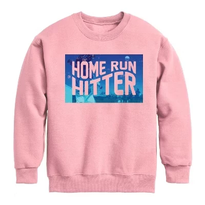 Флисовая толстовка с длинным рукавом Home Run Hitter с графическим рисунком сиреневого цвета