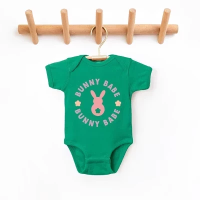 Боди для малышей The Juniper Shop Bunny Babe Circle, зеленый