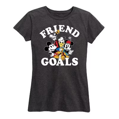 Женская футболка Friend Goals с коротким рукавом и графическим рисунком heather charcoal