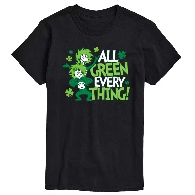 Мужская футболка с коротким рукавом и рисунком All Green Everything, черная