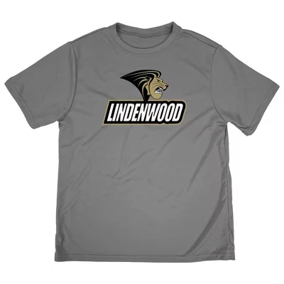 Детская футболка NCAA Lindenwood, основной логотип, угольная