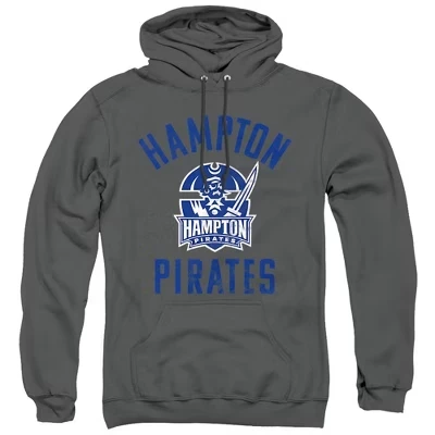 Унисекс худи NCAA Hampton University с логотипом, угольный