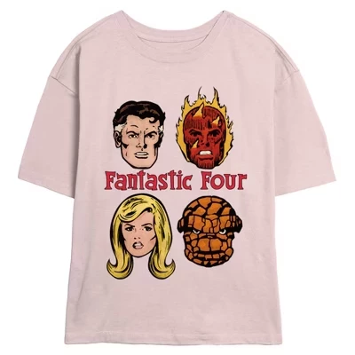 Женская футболка Marvel Fantastic Four с принтом, пудровая