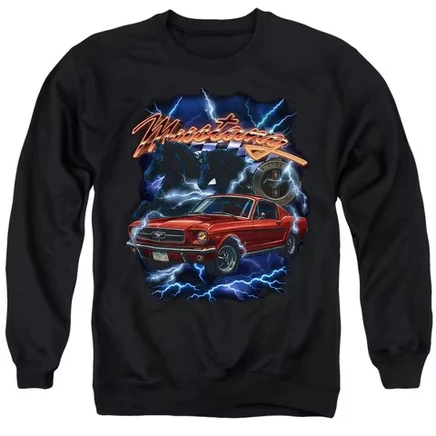 Мужская толстовка с круглым вырезом Mustang Thunder Band черного цвета