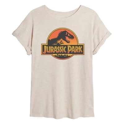 Женская футболка Jurassic Park Sunset, бежевая
