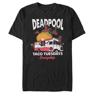 Мужская футболка Marvel Taco Tuesdays на каждый день, черная