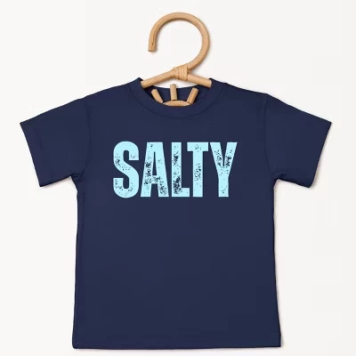 Футболка для малышей с коротким рукавом Salty Block, синяя
