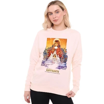 Женский свитшот Labyrinth Movie Poster, розовый