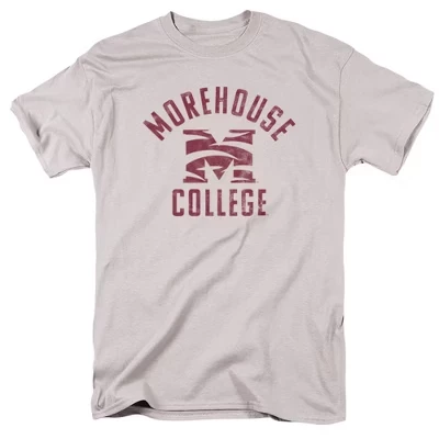 Мужская футболка с официальным логотипом Morehouse College Tigers серебристого цвета