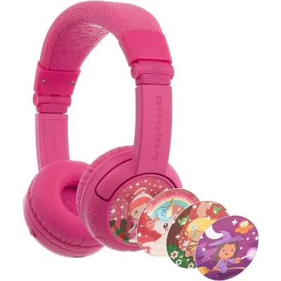 Детские наушники BuddyPhones Play+ onanoff Bluetooth, розовые