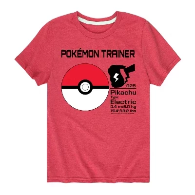 Футболка для мальчиков Pokemon «Тренер-покебол», красная