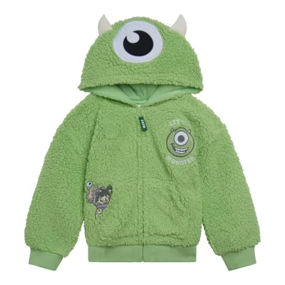 Винни-Пух, Микки Маус, Кошмар перед Рождеством, Lilo & Stitch Monsters Inc. Детская толстовка на молнии от новорожденного до младенца зеленого цвета