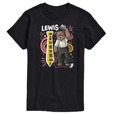 Мужская футболка Lewis Keyboard с коротким рукавом и графическим рисунком, черная
