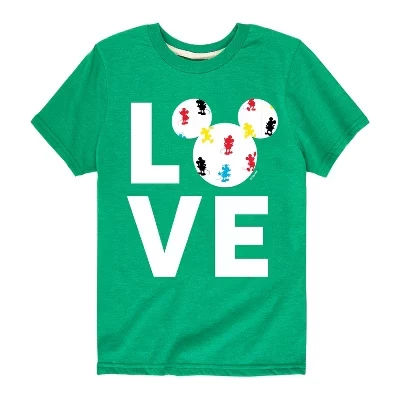 Mickey Love Fill Short Sleeve Graphic T-Shirt green (2)