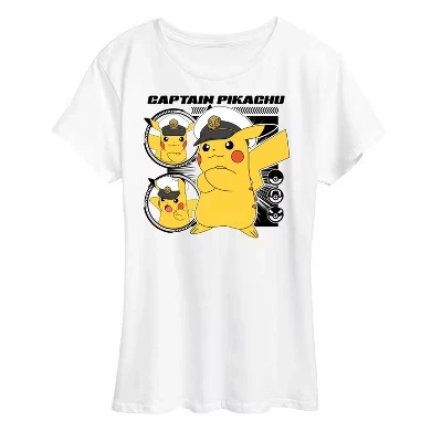 Женская футболка с коротким рукавом и рисунком Pokémon - New Horizons, белая