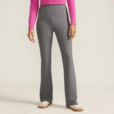 Женские брюки Lands End Starfish клеш, серый меланж