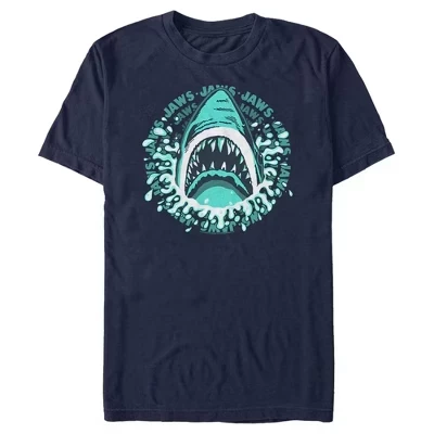 Мужская футболка Jaws Shark Splash синего цвета