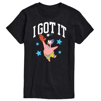 Мужская бейсбольная футболка I Got It Patrick с коротким рукавом и графическим рисунком, черная