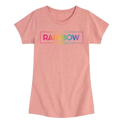Детская футболка Rainbow High Gradient Logo, розовая
