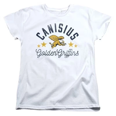 Женская футболка Canisius College Golden Griffins белого цвета