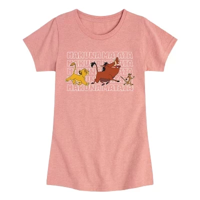 Футболка для девочек Disney Hakuna Matata, розовая
