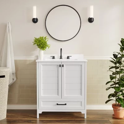 Тумба для ванной Flash Furniture Haven с раковиной, Carrara