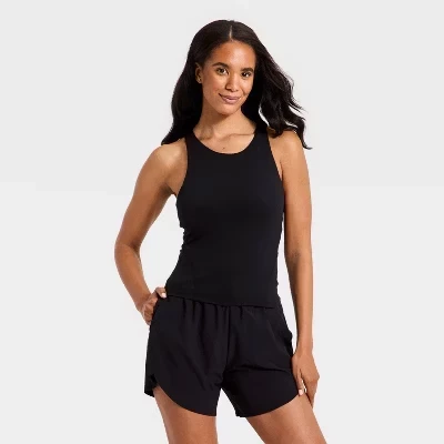 Женский топ All in Motion Super Flex с поддержкой, черный
