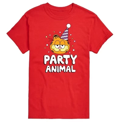 Мужская футболка с коротким рукавом и рисунком Party Animal, красная