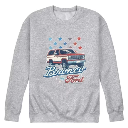 Мужская флисовая толстовка Bronco Americana с графическим рисунком athletic heather