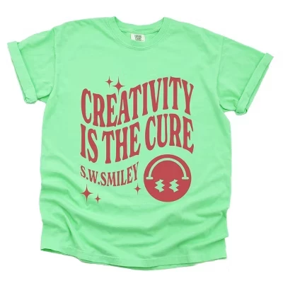 S.W.Smiley Creativity Is The Cure - Женская футболка с цветным рисунком reef